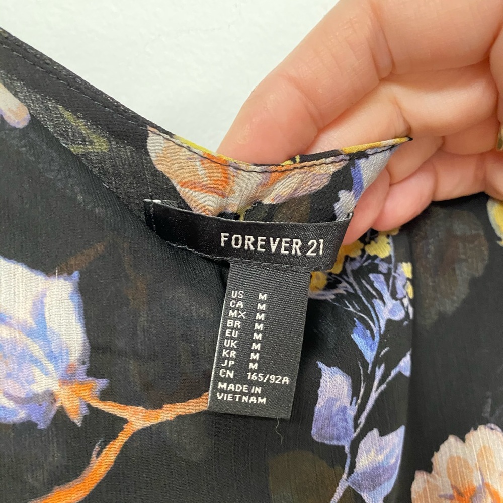 Black Floral Spaghetti Strap Maxi Dress - Picture 7 of 9
